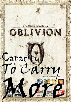 Box art for Capacity To Carry More