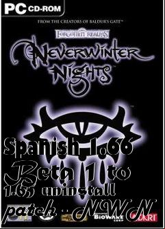 Box art for Spanish 1.66 Beta 1 to 1.65 uninstall patch - NWN