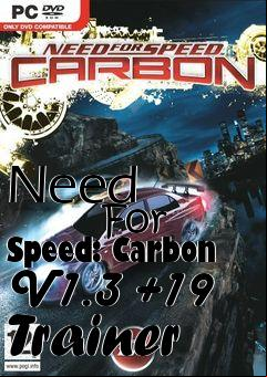 Box art for Need
            For Speed: Carbon V1.3 +19 Trainer