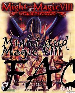 Box art for Might and Magic VIII FAQ